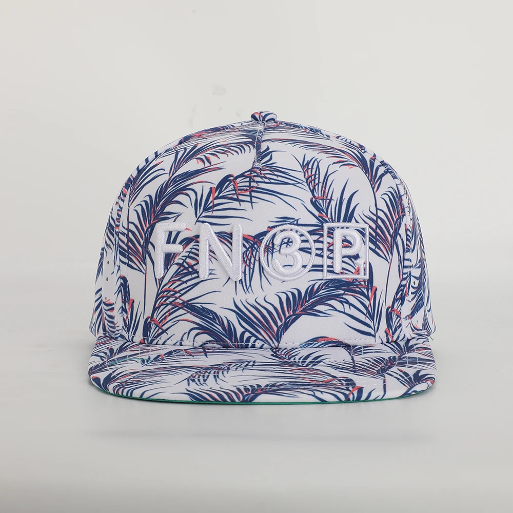 Custom Panel Design Your Own Floral Printing Snapback Cap,Flat Bill Laser  Cut Holes 3d Embroidery Logo Print Snapback Hat