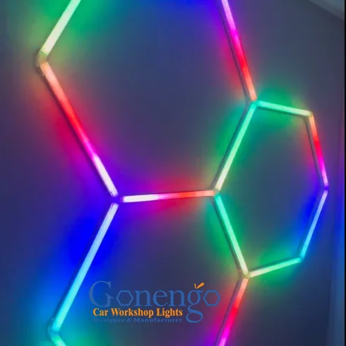 DIY Remote Control LED RGB Color Light 380-Light Effects Hexagon Lighting Working Light