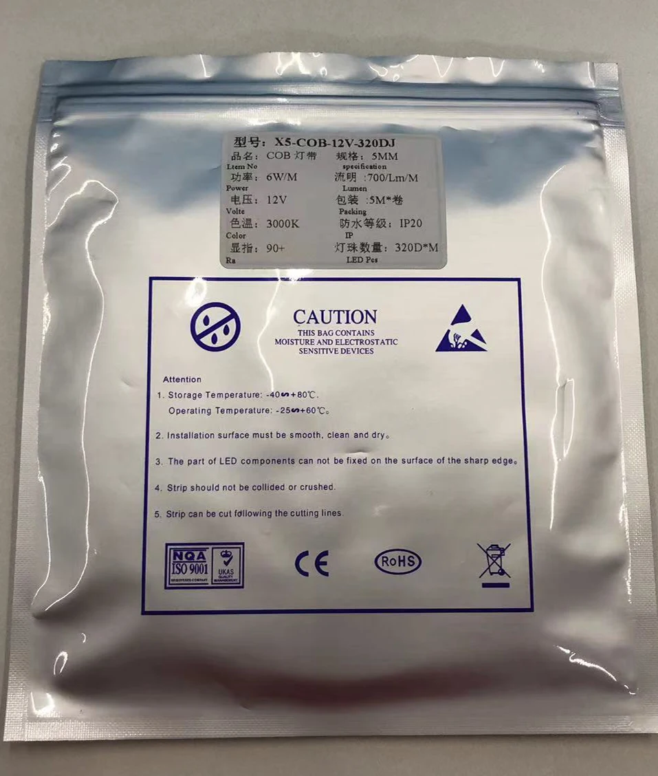 5050 220v 5v 12v 24v Cob 100ft Linear Profile Warm 2835 White Smart Smd