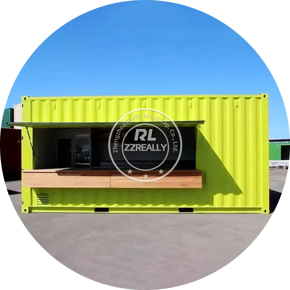 Street Drive Thru Container Prefab Coffee Shop Kiosk Mobile Prefabricated Container Bar Restaurant With Kitchen for Sale