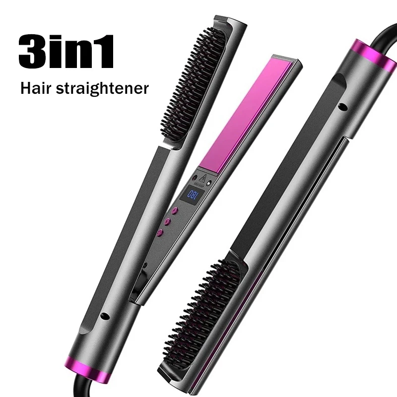 Amazon.com: Plancha para rizar el pelo, 1.4 in de turmalina de cerámica  triple barriles, temperatura ajustable portátil de 0.984 in para el cabello  se calienta rápidamente (rosa) : Belleza y Cuidado Personal