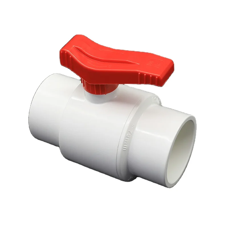 Factory Fabrication Export Sale Standard Replaceable Handle White Plastic Internal Thread Green Handle Press Ball Valves