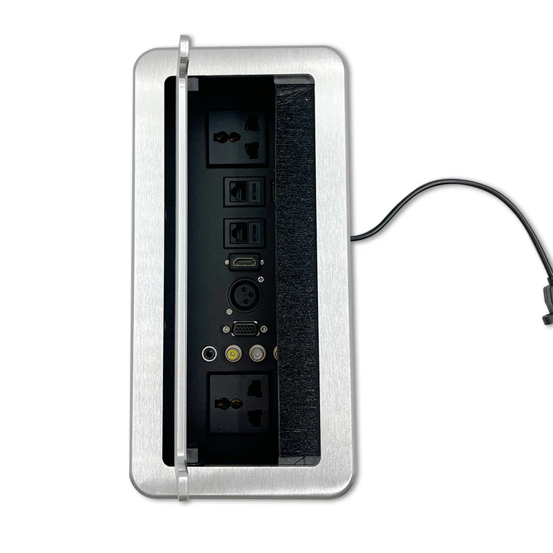Flip Cover Socket Desktop Electrical Power Socket Universal Conference Furniture Tabletop Power Socket Outlet Box