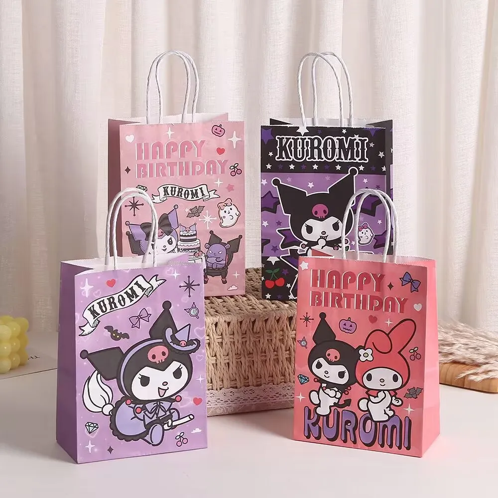 Kuromi Cute Kraft Paper Bags Cinnamoroll Candy Bags Melody Food Gifts ...