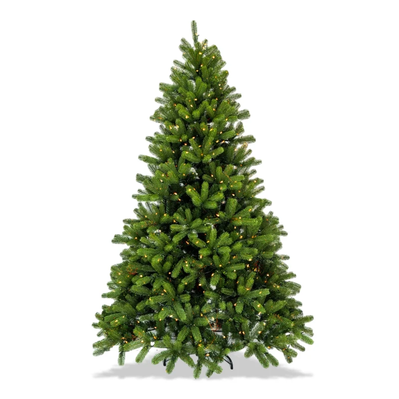 Wide Tree Girth 5/6/7FT Slim Pvc Pe Mixed Kerstboom Arbol De Navidad Hinged Green Artificial Christmas Tree With Leds