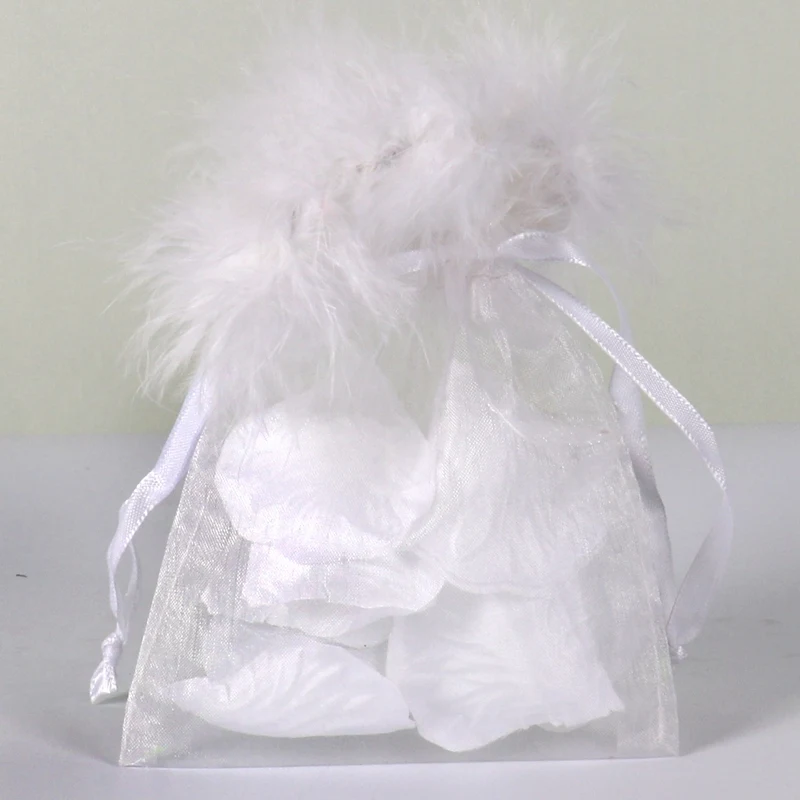 feather organza bolsas