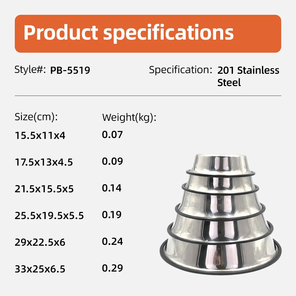 Wholesale Pet Food Container Non-Slip Stainless Steel Dog Bowl - product detail 5