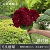 Burgundy 5-headed hydrangea