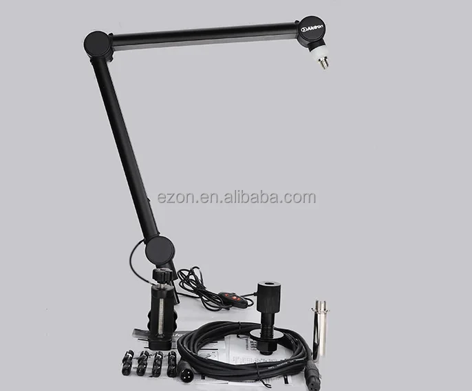 Stable Microphone Mount Arms Adjustable 360° Rotatable Microphone Arm Aremor Pro Heavy Duty Deluxe Desk Mounted Tube-Style Broadcast Boom Arm Adjustable Suspension Boom Scissor Mic stand 