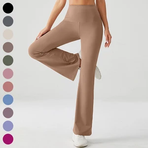 Women Naked Feeling Flared Yoga Leggings Super High Waist Tummy Control Plus Size Butt Lift Pants Stretchy Leggings