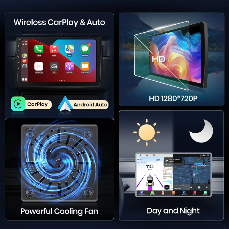 Junsun Qualcomm Chip Android Autoradio für Mercedes Benz W211 E300 2002-2010 8-Kern CarPlay Autoradio Stereo Autobildschirm_voghion.com