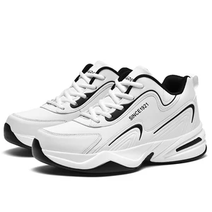 Men's New Breathable White Shoes Men's Trendy Versatile Thick Soled Sneakers Casual Running Dad Trendy Shoes Running Shoes