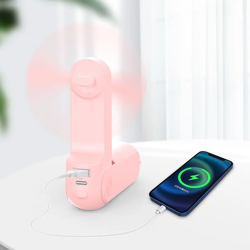 Custom Foldable Hand Held Mini Fan Cooling USB Rechargeable Electric Handy Pocket Small Folding Mini Portable Handheld Fan