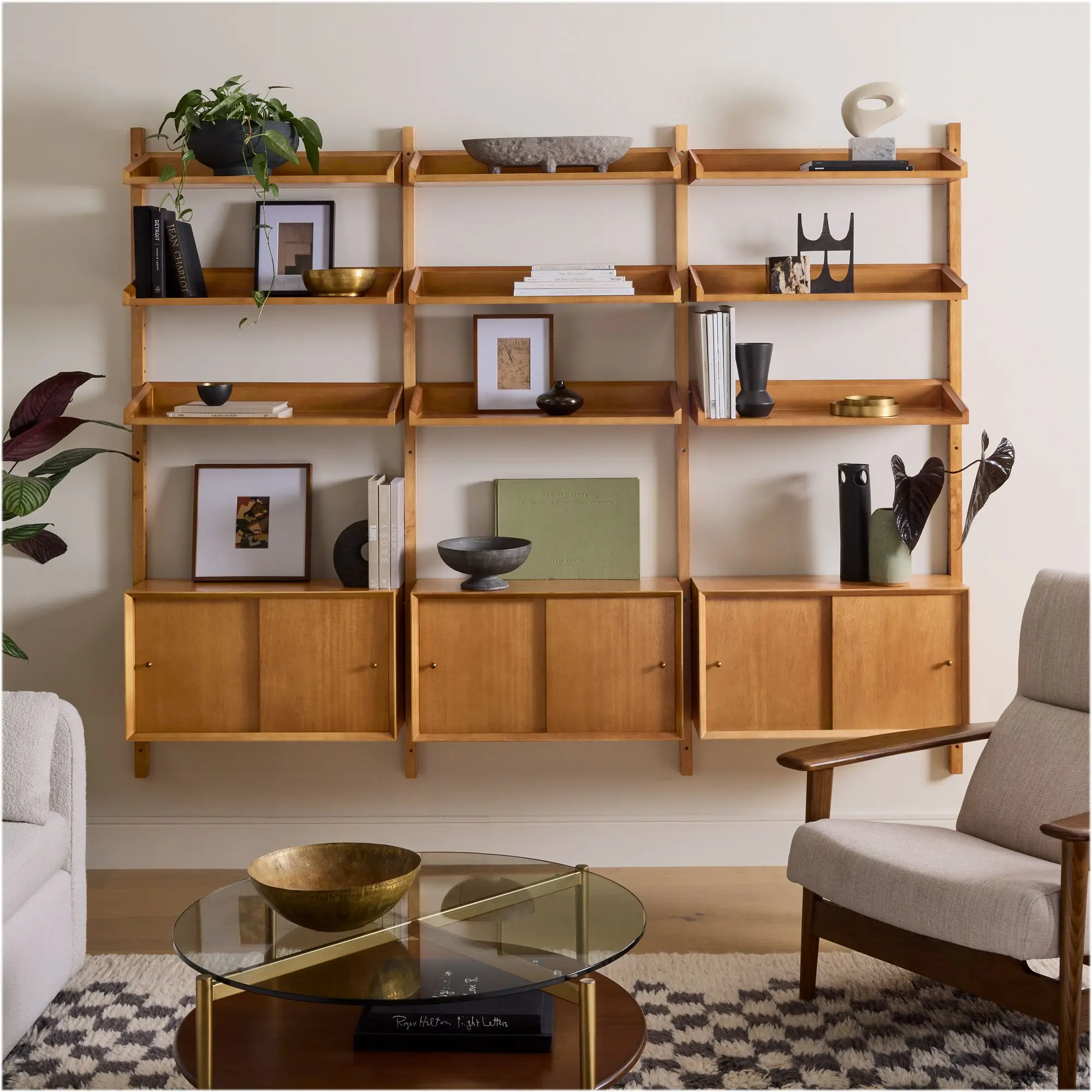 Mid-Century Modular Bookshelf - Contemporary Wooden Shelving System for ...