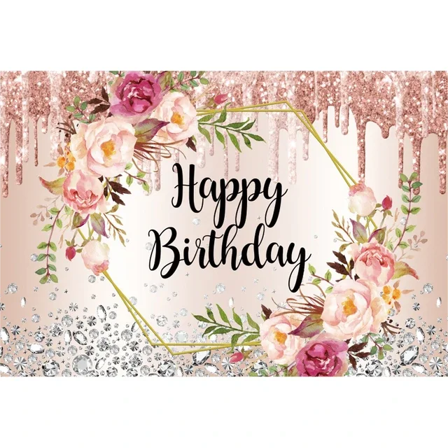 Happy Birthday Backdrop Happy Birthday Banner Photo Studio Backdrop ...