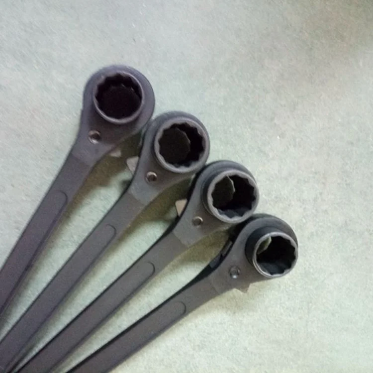 Scaffolding Tube Clamps Podger Spanner 22-24mm 2 Way Steel Erecting Ratchet Spanner Scaffold Tool Wrench