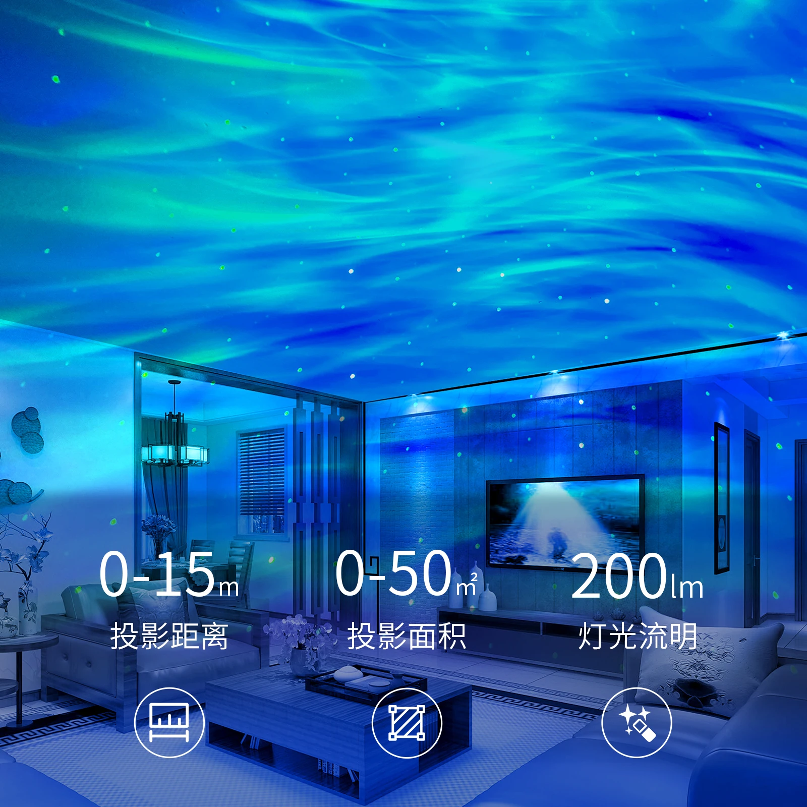 EGOGO 3D Double Effect galaxy Projector Aurora Projector Rechargeable Night Light Sky Star Projector for Bedroom