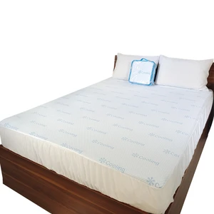 Cooling Plain Fell Jacquard Knitted Fabric Hypoallergenic Anti-Dust Mite Mattress Protector Elastic Mattress Cover for Summer