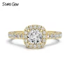 14K Yellow Gold-Cushion Cut