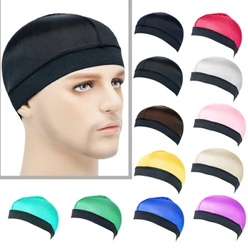 Wholesale Solid Color Elastic Band Wave Cap Mesh Dome Cap For Women Men Making Wig