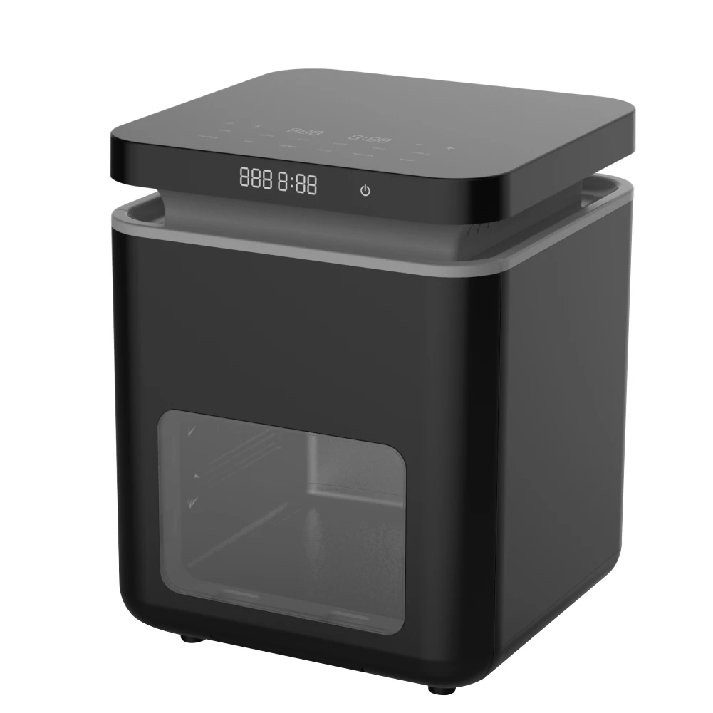 Aouball AF530TW Mini Electric Air Fryer Oven 6L Stainless Steel  Multi-Functional Deep Fryer Digital Square for Household Use