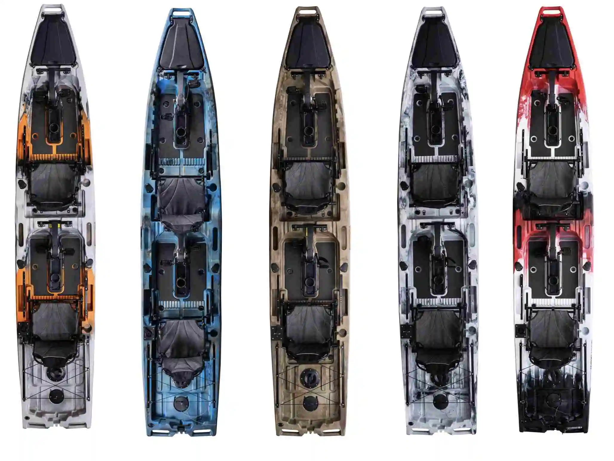 Hdpe Kayak 2 Person Double Pedal Fishing Kayak With Aluminium Seat Length 4.5 M Buy Kayak 2