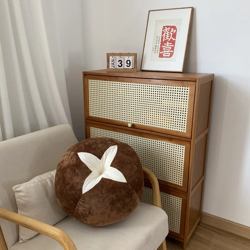 AOYATEX Round pillow bay window tatami floor thick butt mat vegetable mushroom persimmon cushion details