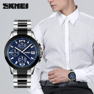 SKMEI 9126 Men's Business Quartz Watch Custom Simple Luxury Fashion Antique Design Analog Dial Water Resistant Stainless Steel
