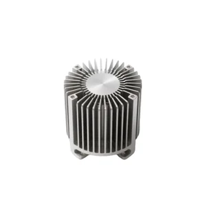 Custom CNC Machining and Manufacturing Extruded Aluminum Heatsink Cooling Fan with High-Density Fins (Silver Anodized)