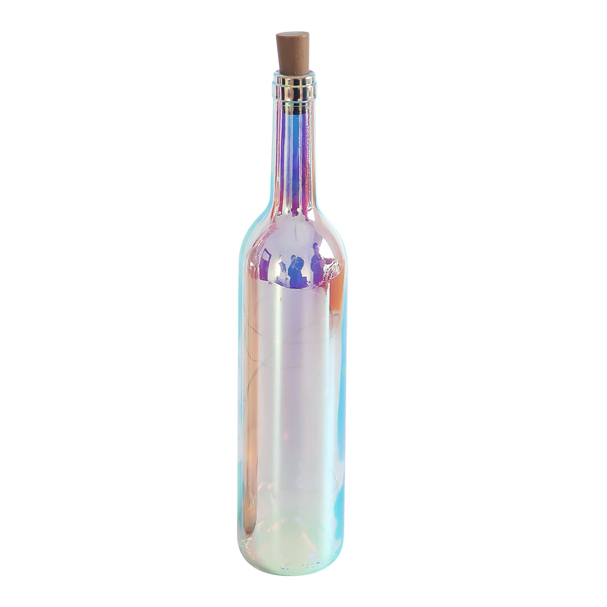 Festive decoration gift LR44 battery powered white iridescent bottle light with 6/18 timer for wedding home decoration