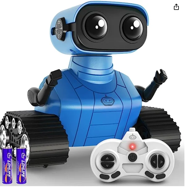 RC Robot Toy with Music & LED Eyes for Kids