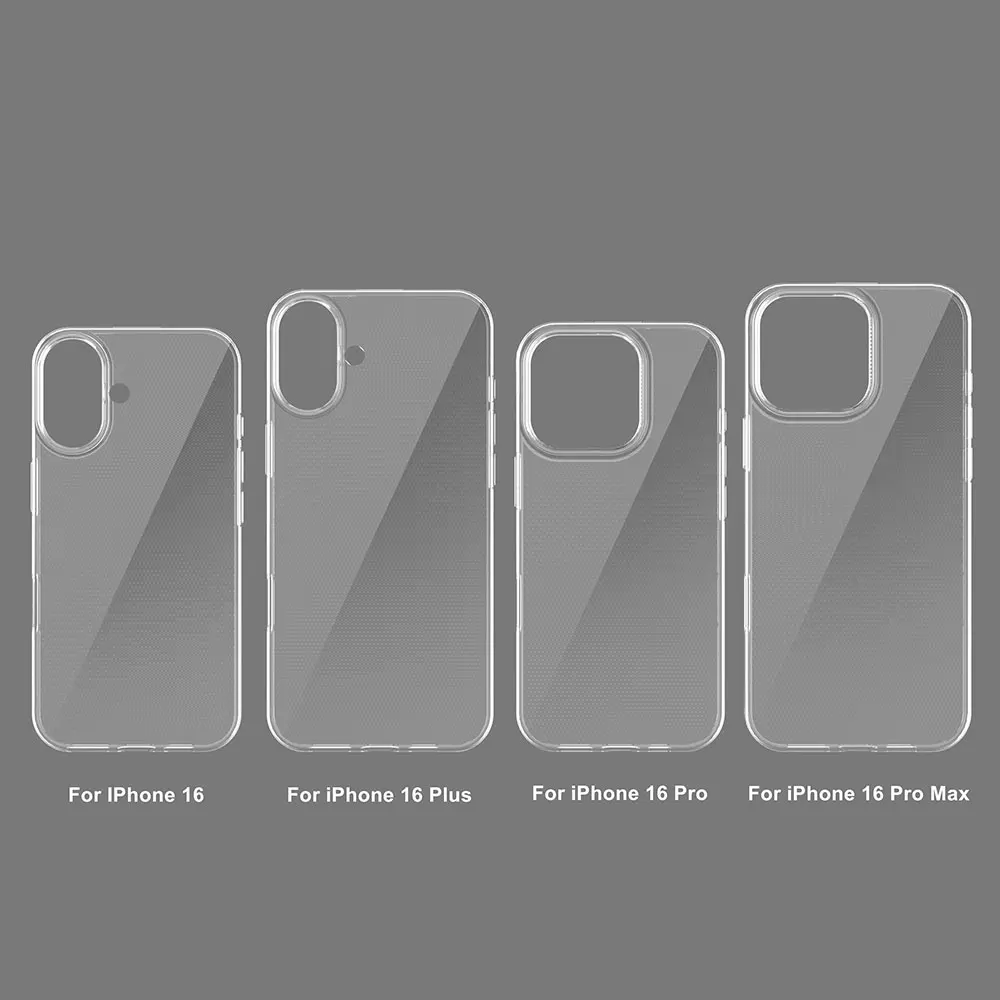 product mobile phone case for iphone 16e pro plus pro max transparent high clear tpu anti yellow anti scratch phone case-2