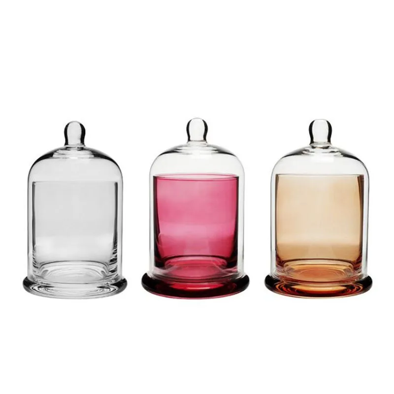 Luxury Small Aromatherapy Borosilicate Glass Tealight Candle Jar With Lid for Home Decoration