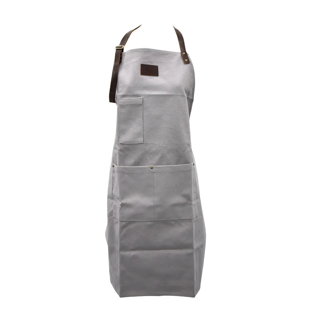 高品质男士帆布皮革高级时装货物长围裙木工 - buy kitchen apron