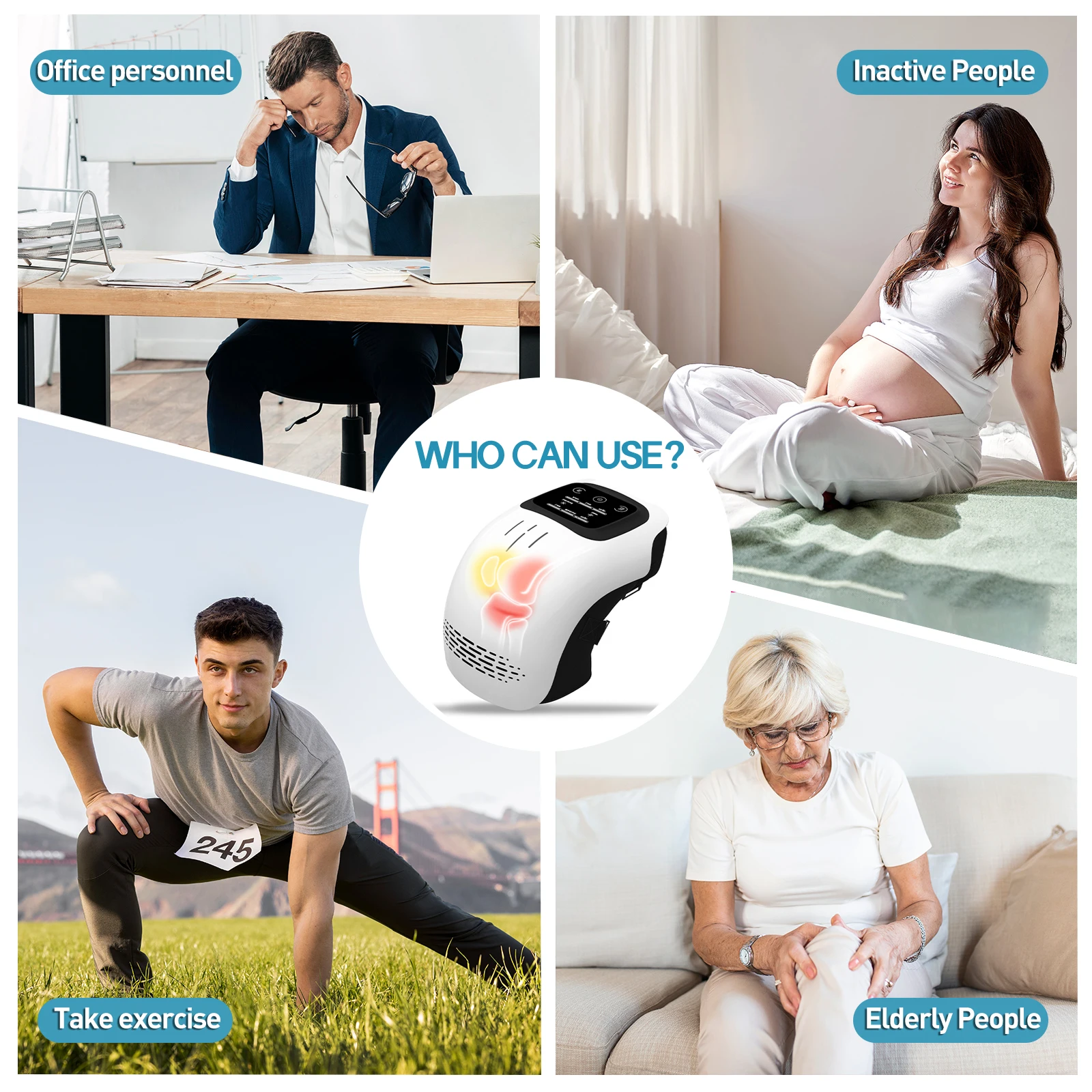 FCJ膝盖按摩器高级产品，舒适和缓解