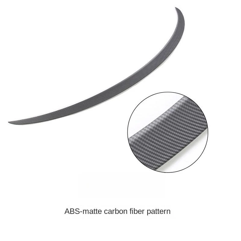 Abs Spoiler Gloss Black And Carbon Look Rear Wing Tail For Tesla Model