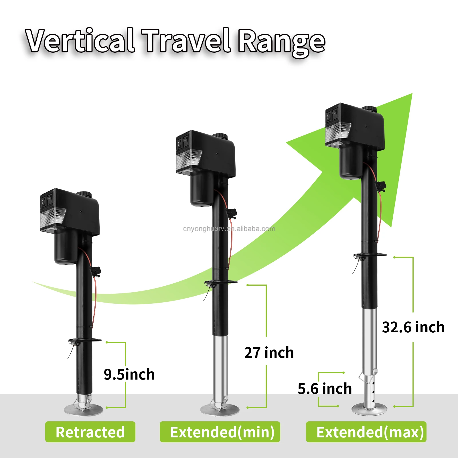 Camper Trailer Electric Rv Power Tongue Jack Electric Tongue Jack With