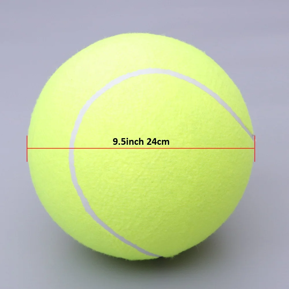 AMA SPORT Factory Deflated Oversize Signature Tennis Ball Pet Toy Funny 9.5 Inch Jumbo Tennis Ball for Dog
