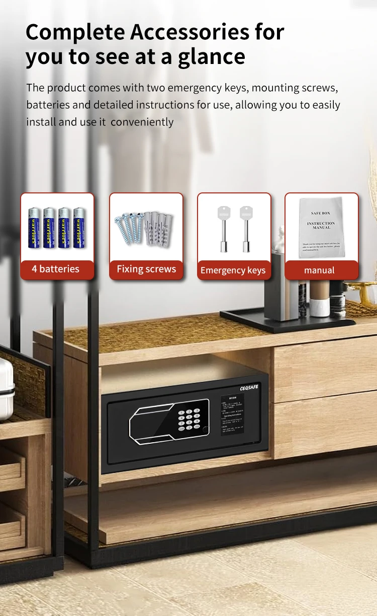 CEQSAFE China Professional Customized Portable Steel Small Deposit Hotel Safe Box for Money supplier