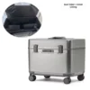 Gray suitcase with liner