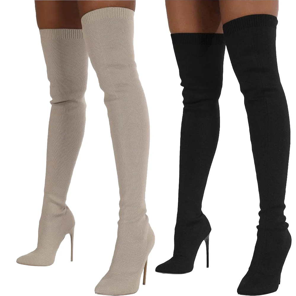 Knee Knitted Boots,Thigh High Boots 
