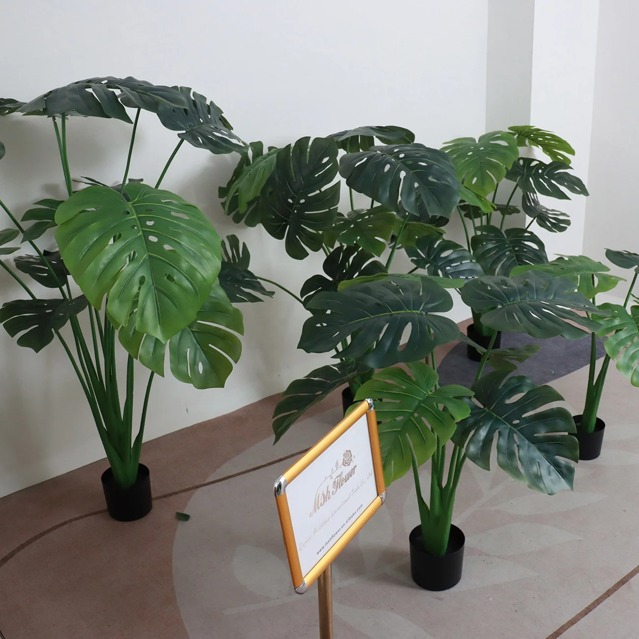 D56 Knstliche Monstera Pflanze Bonsai Baum Mit Topf Knstliche Schildkrte  Baum Grn Fr Home Shop Events Dekor