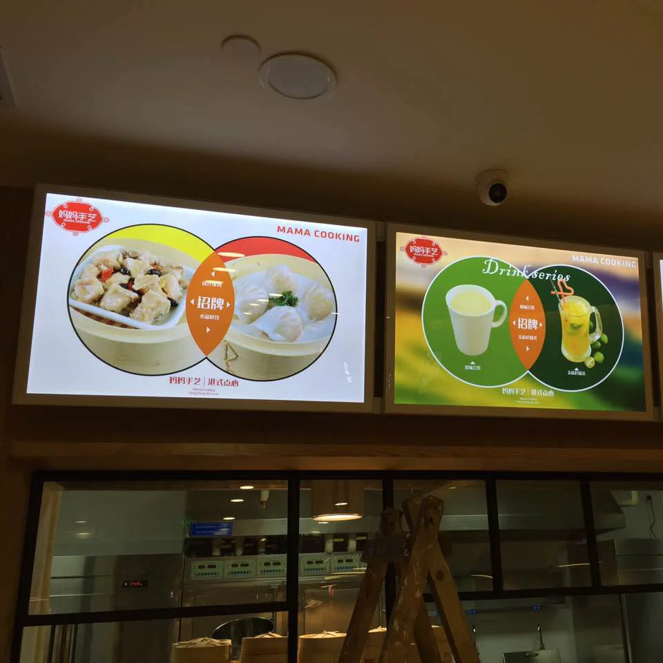 Easy Change Poster Frame Advertising Light Box Ultra-thin LED Photo Frame Slim Light Box Led Restaurant Menu Board