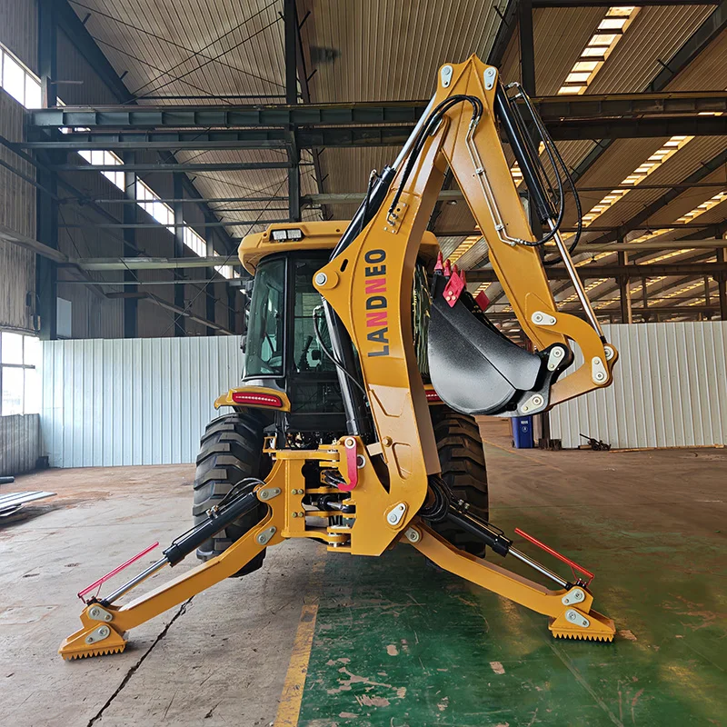 Professional 4 Wheel Drive Backhoe Loader Machine with Yuchai Engine and Extendable Excavator Arm High Efficiency