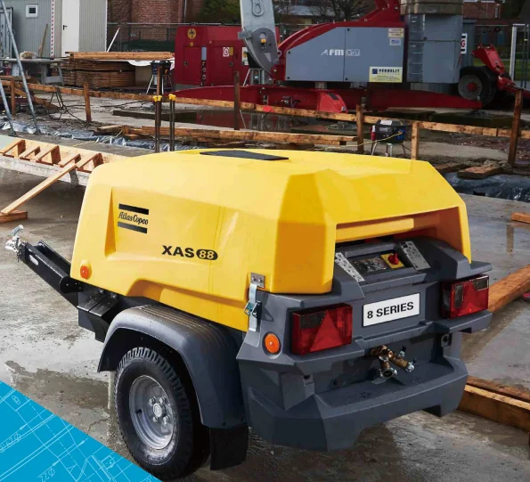 Atlas Copco XRHS1150 35bar 30m3 Diesel Mobile Air Compressor Machine 1000cfm XRHS 1150 Cfm High Pressure