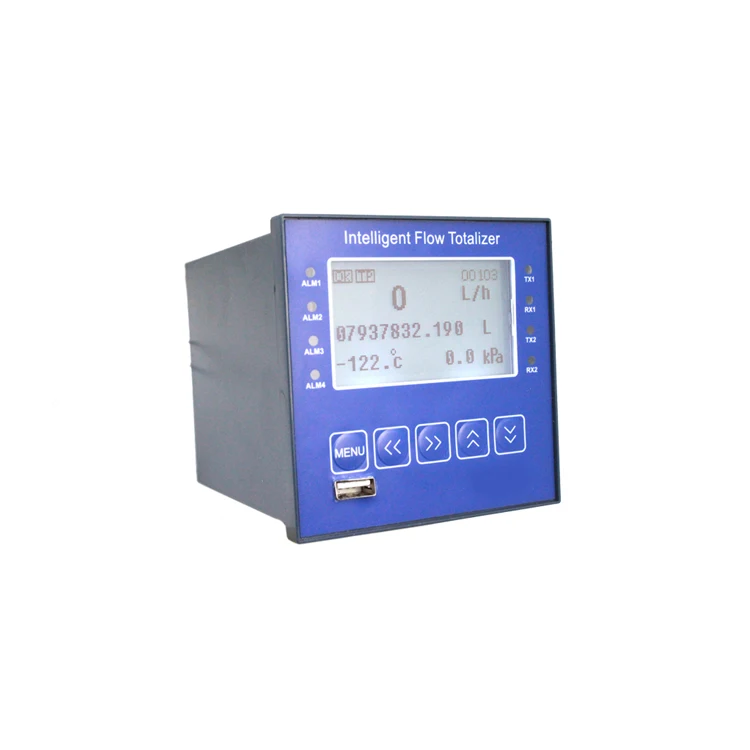 Air Flow Rate Totalizer Meter with RS485 Communication Protocol Lcd Digital Display Steam Flow Totalizer  Liquid Flow Totalizer