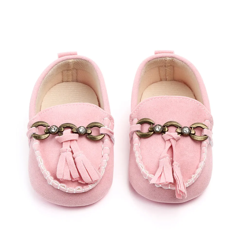 New Arrival Anti-slip Handmade Baby Loafers Infant Toddler Boys Girls Prewalker Moccasin Crib Shoes factory