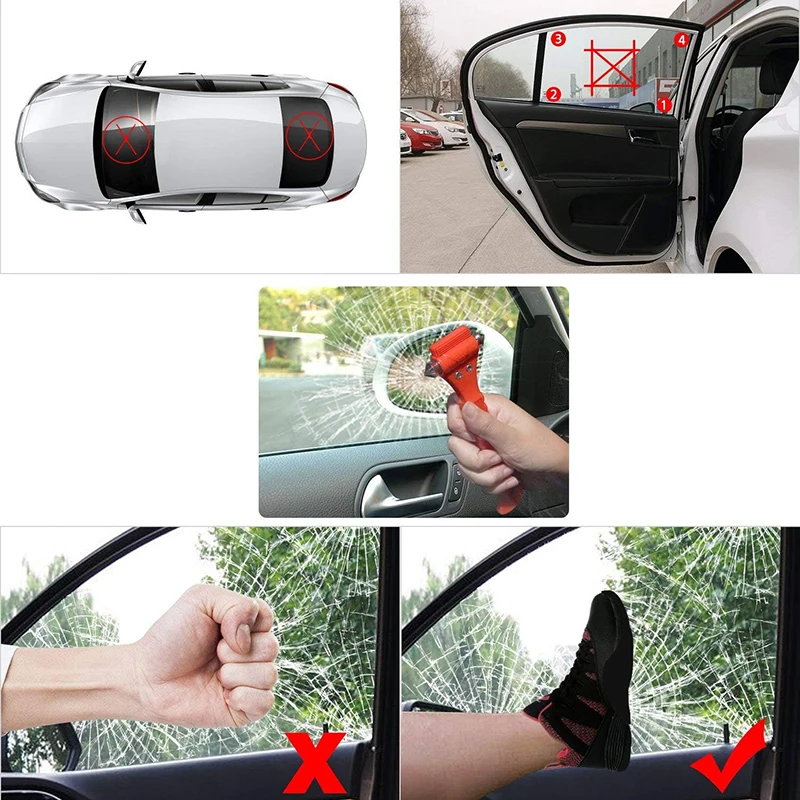 2 In 1 Portable Car Safety Hammer Auto Emergency Glass Windowcar