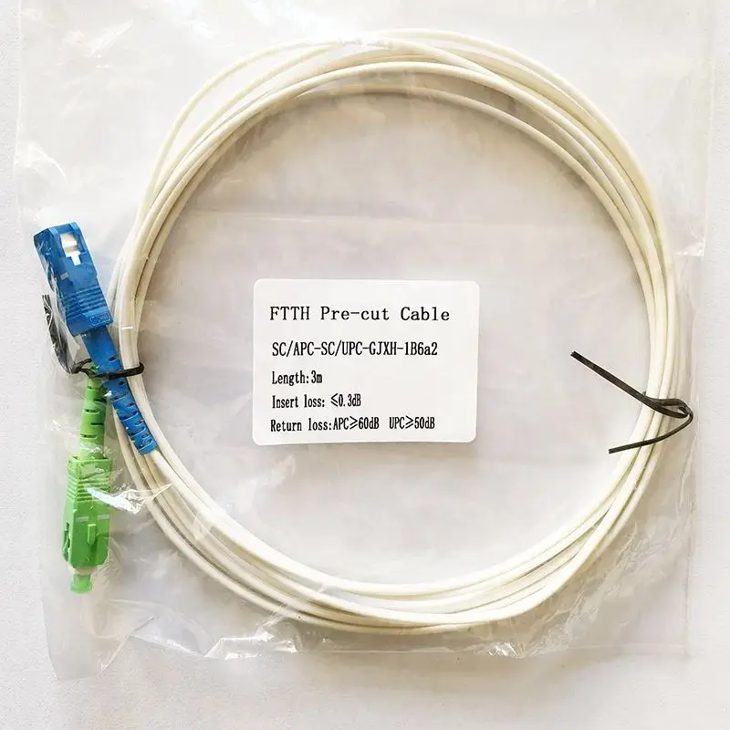 Factory Preconnectorized Drop Cable Sc/apc-sc/apc Fiber Optic Jumper Sm ...