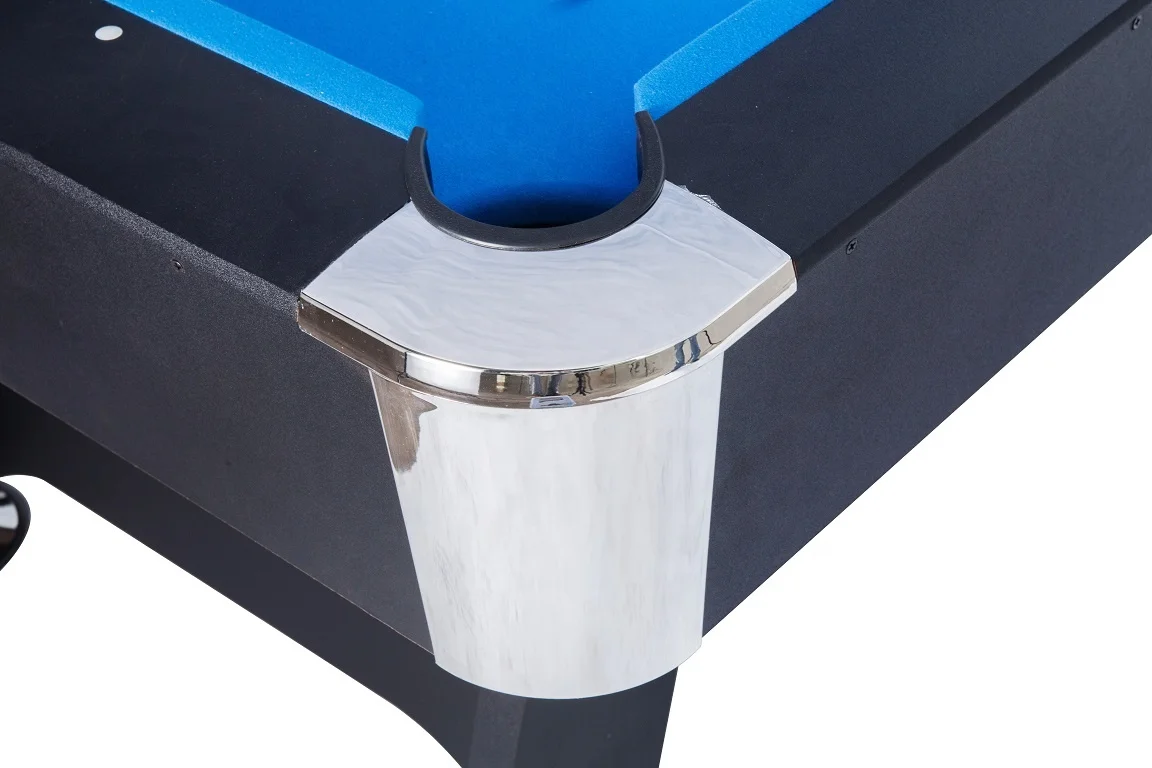 黒色のPVC、青色の布張り、7フィート、ボールリターン機能付き、ナイン